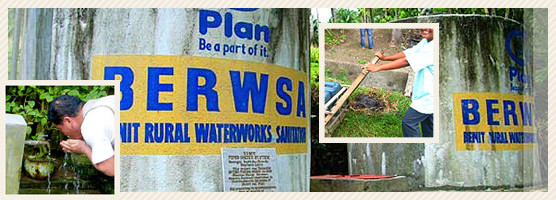 フィリッピンのサザンレイテ島に設置した水タンク